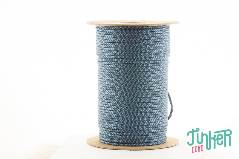150 Meter Rolle Type III TINKER Cord, Farbe NAVY BLUE & BABY BLUE DIAMONDS