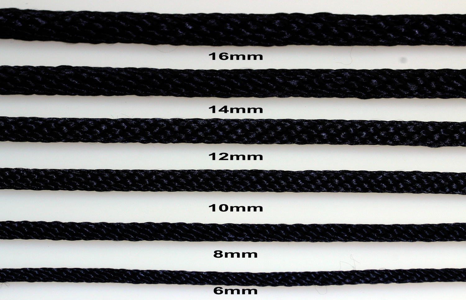 PPM-Seil, Black, Spiralgeflecht 8mm
