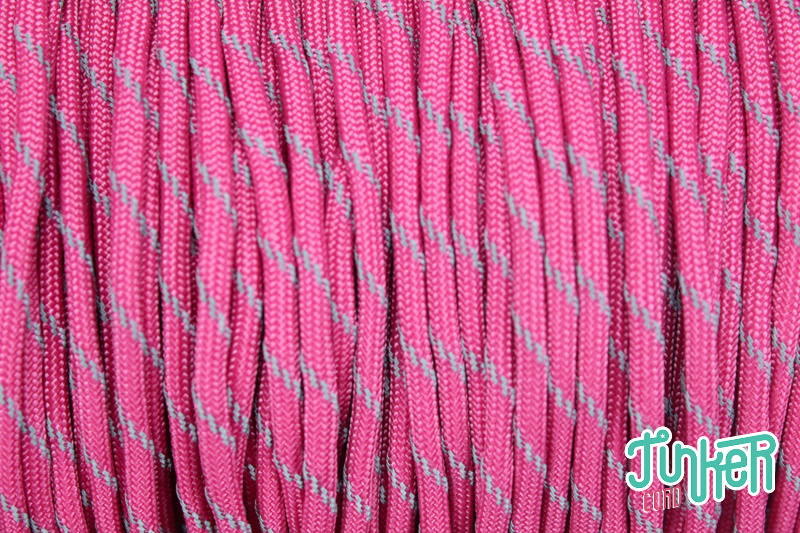 150 Meter Rolle Type III 550 Cord, Farbe FUCHSIA W 3 REFLECTIVE TRACER