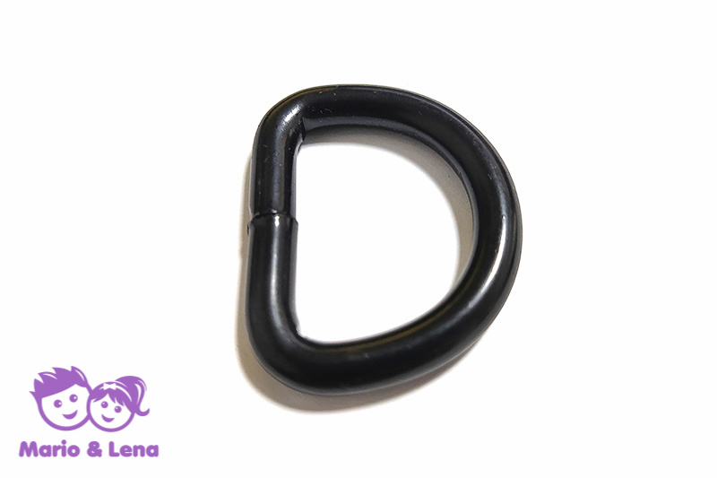 D-Ring 25mm metall Black