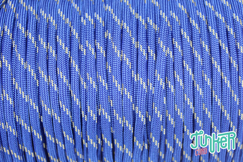 CUSTOM CUT Type III 550 Cord in color ELECTRIC BLUE W 3 REFLECTIVE TRACER