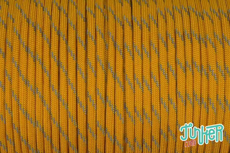 CUSTOM CUT Type III 550 Cord in color GOLDENROD W 3 REFLECTIVE TRACER