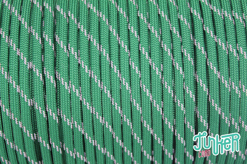 CUSTOM CUT Type III 550 Cord in color KELLY GREEN W 3 REFLECTIVE TRACER