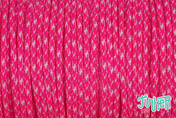 CUSTOM CUT Type III 550 Cord in color NEON PINK & WHITE CAMO