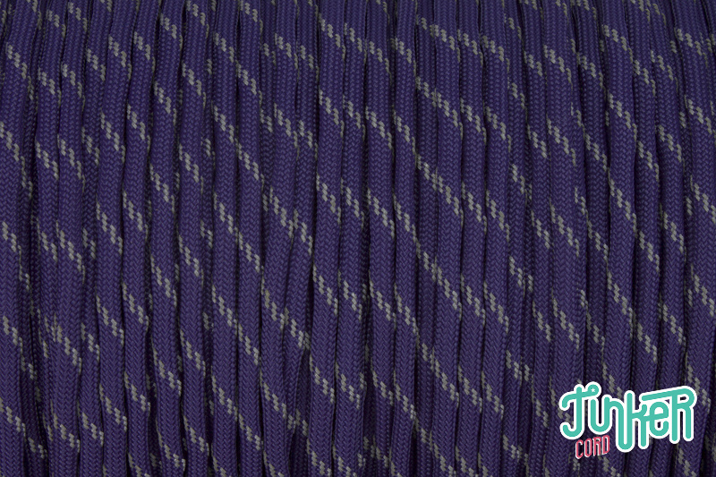 Meterware Type III 550 Cord, Farbe PURPLE W 3 REFLECTIVE TRACER