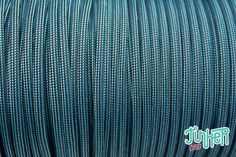 150 Meter Rolle Type III 550 Cord, Farbe NEON TURQUOISE & BK STRIPE