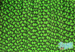 CUSTOM CUT Type I Cord in color NEON GREEN DIAMONDS