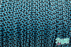 Meterware Type II 425 Cord, Farbe NEON TURQUOISE & BLACK...