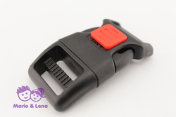 Steckschnalle mit Sicherung 25mm schwarz