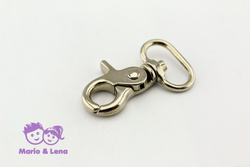 Scherenkarabinerhaken Halbrunde se 20 x 45mm Silber