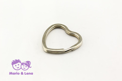 Keyring Heart Silver