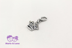 Rhinestone Charm Crown Silver