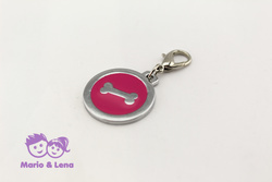 Collar Charm Bone Pink