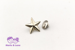 Rivet Star 13mm Silver