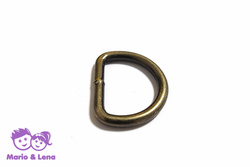 D-Ring 20 x 15 x 3,0mm Steel Brass