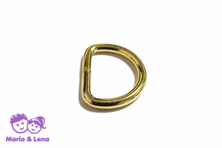 D-Ring 20 x 15 x 3,0mm Steel Gold