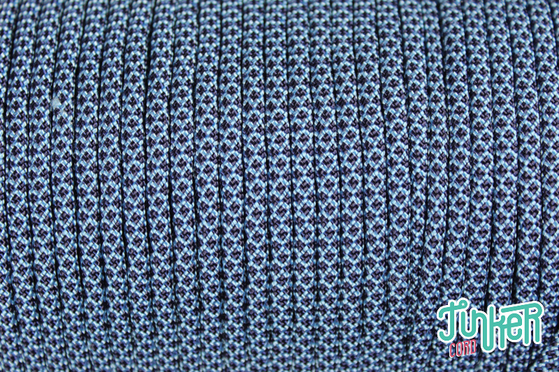 150 Meter Rolle Type III 550 Cord, Farbe BABY BLUE & MIDNIGHT BLUE DIAMONDS