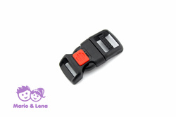 Plug Buckle with safety catch 16mm Black
