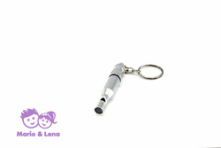 Hundepfeife Aluminium Silber