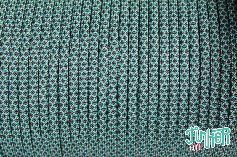 150 Meter Rolle Type III 550 Cord, Farbe TURQUOISE & F.S NAVY DIAMONDS