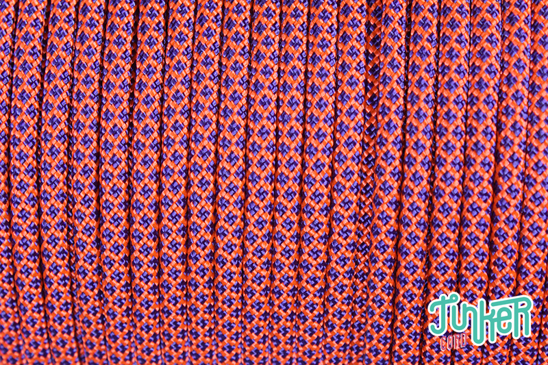 150 Meter Rolle Type III 550 Cord, Farbe NEON ORANGE & ACID PURPLE DIAMONDS