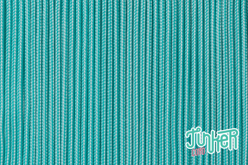 150 Meter Rolle Type II 425 Cord, Farbe WHITE & TURQUOISE STRIPE