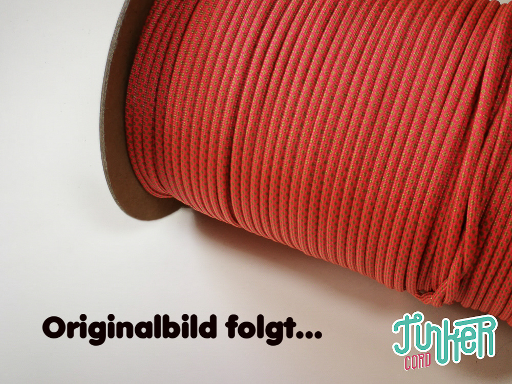 150 Meter Rolle Type III TINKER Cord, Farbe SALMON & GOLD DIAMONDS