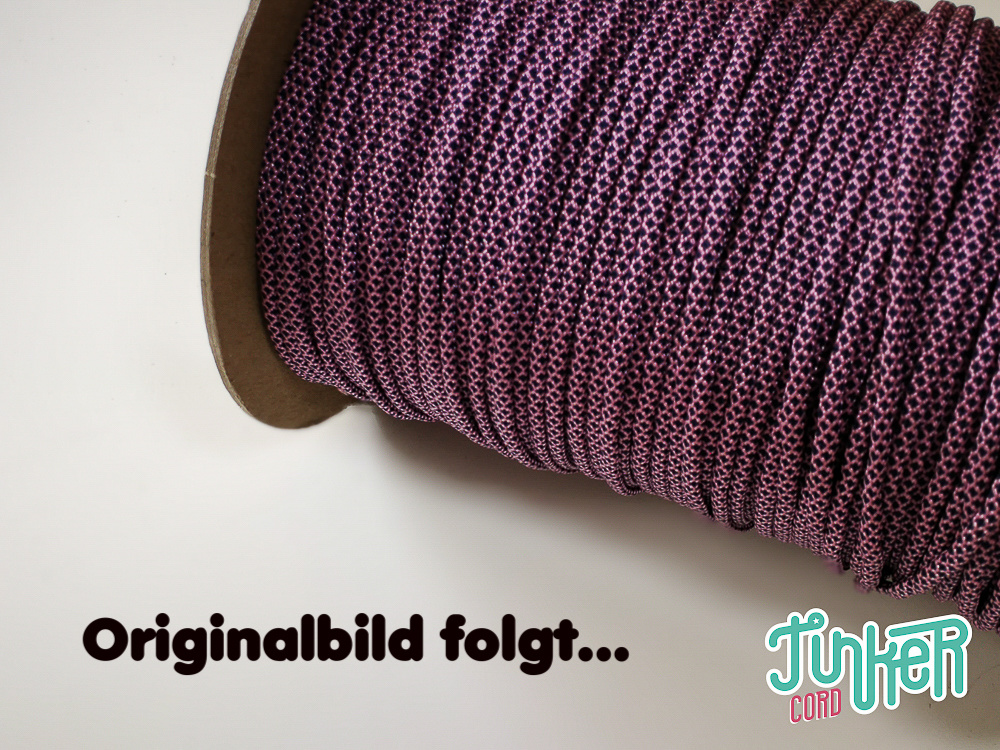 150 Meter Rolle Type III TINKER Cord, Farbe ROSE PINK & MIDNIGHT BLUE DIAMONDS