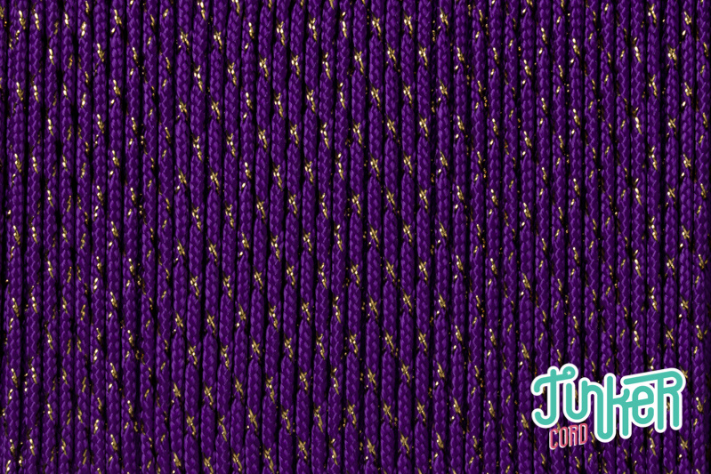 Meterware Type II TINKER Cord, Farbe ACID PURPLE & GOLD METALLIC