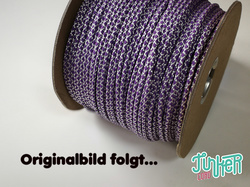 Meterware Type II TINKER Cord, Farbe WHITE & LILAC DIAMONDS