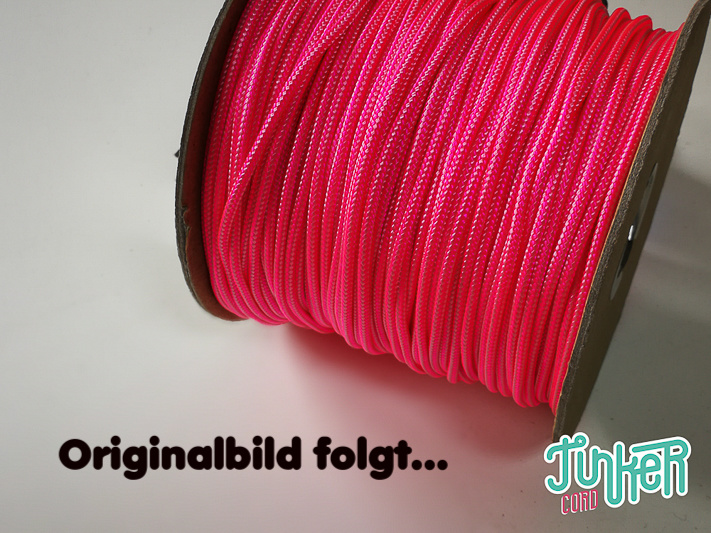 Meterware Type II TINKER Cord, Farbe NEON PINK & ROSE PINK STRIPE