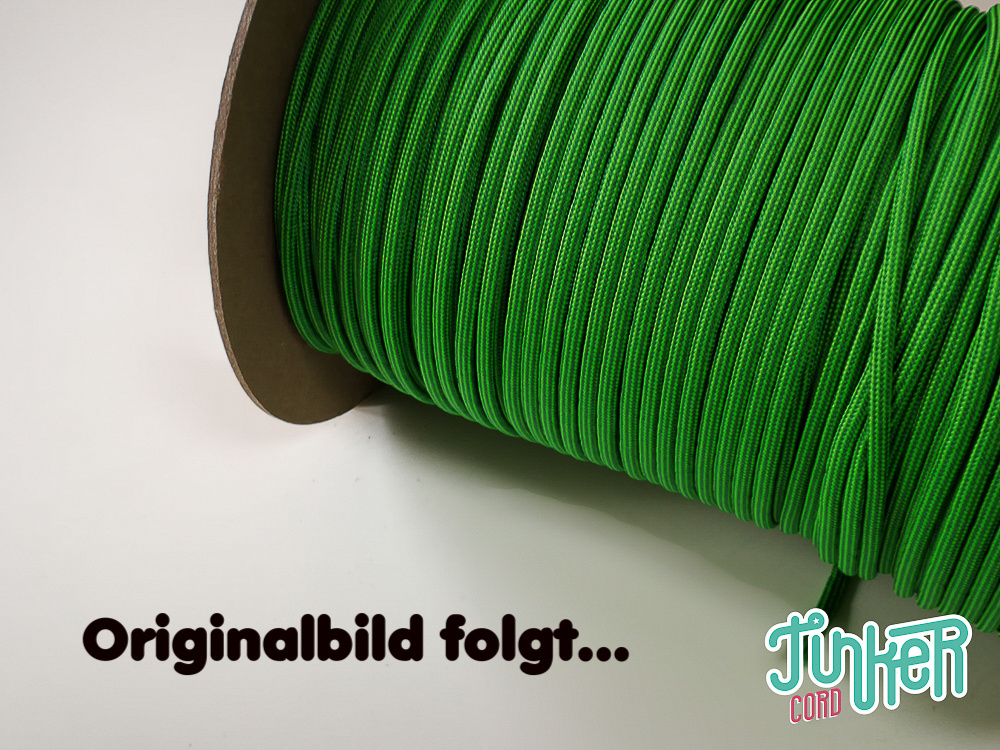 150 Meter Rolle Type III TINKER Cord, Farbe NEON GREEN & KELLY GREEN STRIPE