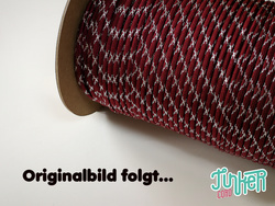 Meterware Type III TINKER Cord, Farbe BURGUNDY & SILVER...