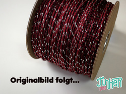 Meterware Type II TINKER Cord, Farbe BURGUNDY & SILVER...