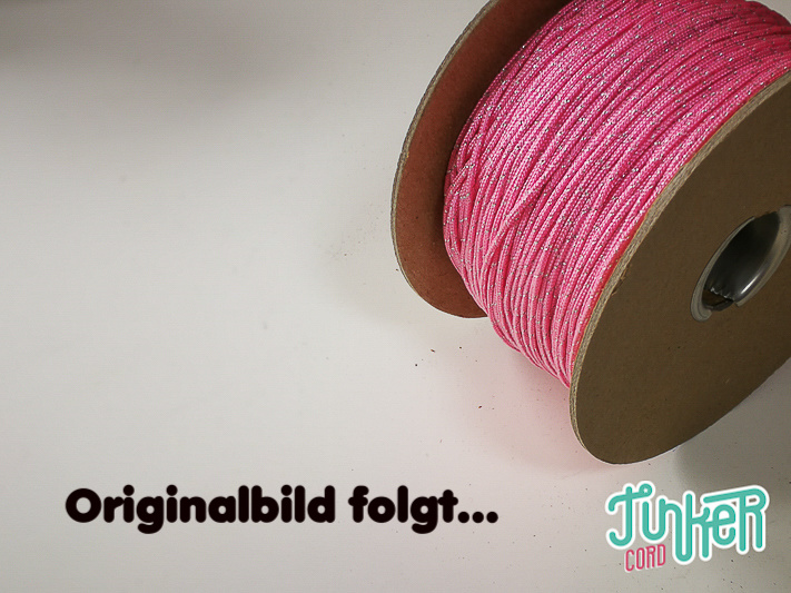 150 Meter Rolle Type I TINKER Cord, Farbe ROSE PINK & SILVER METALLIC