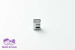 Chrom Letter - E - to bead 14mm Silver