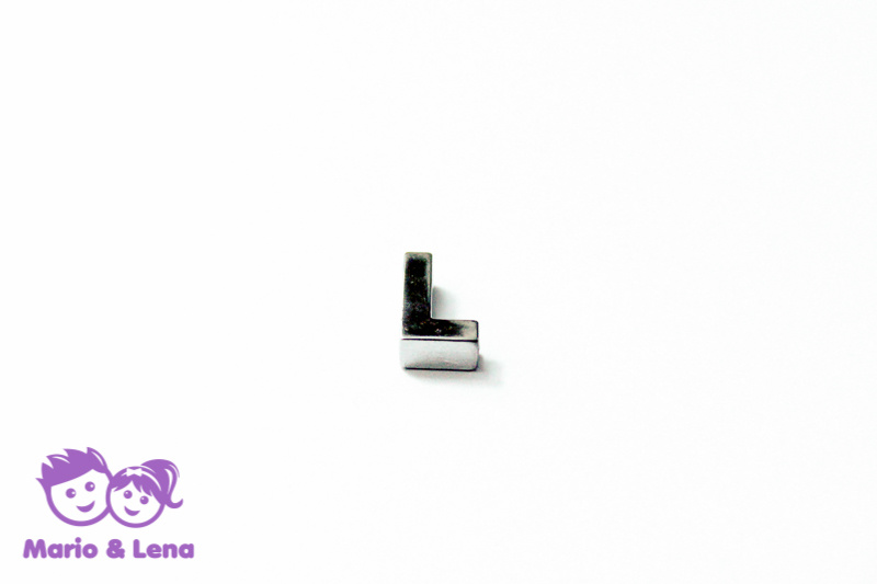 Chrom Letter - L - to bead 14mm Silver