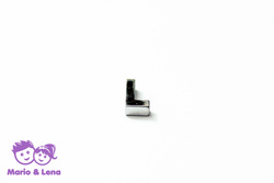 Chrombuchstabe - L - zum Aufschieben 14mm Silber