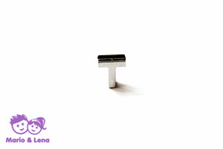 Chrom Letter - T - to bead 14mm Silver