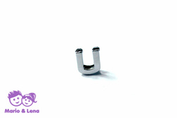 Chrom Letter - U - to bead 14mm Silver