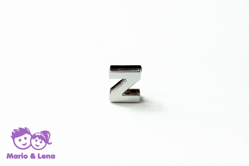 Chrom Letter - Z - to bead 14mm Silver