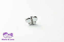 Rhinestone Charm Butterfly Silver