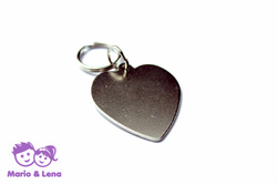 Dog Pendant Heart Silver