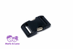 Aluminium Buckle 3/4  matt black, powder coated