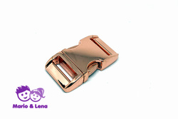 Aluminium Schnalle 20mm  Rosegold, Hochglanz