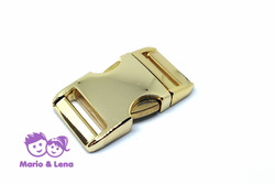 Aluminium Buckle 1  brass plated, high-ploish