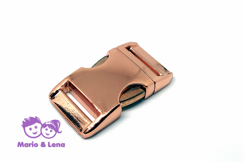 Aluminium Buckle 1  rosegold, high-polish