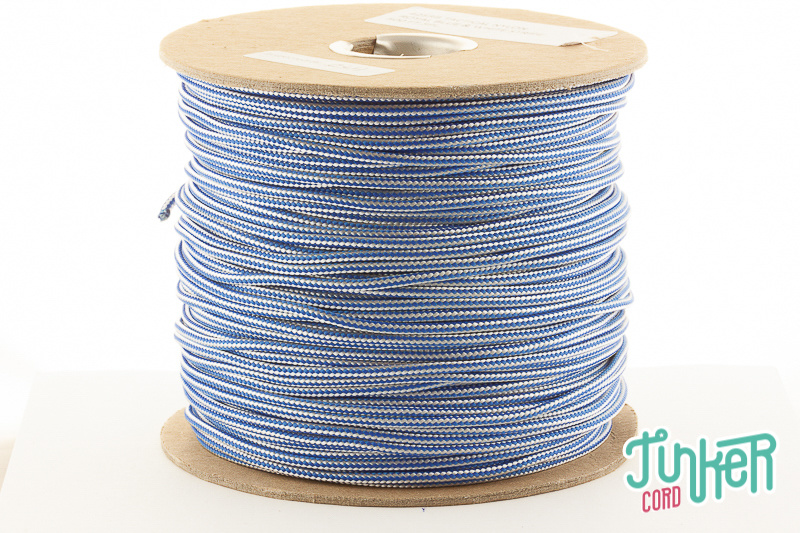150m Spool Type II TINKER Cord in color ROYAL BLUE & WHITE STRIPE