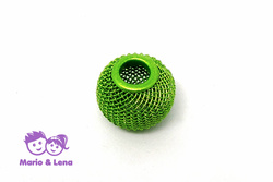 Korbball Perle Grn 14x14mm