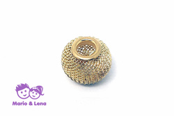 Korbball Perle Gold 14x14mm